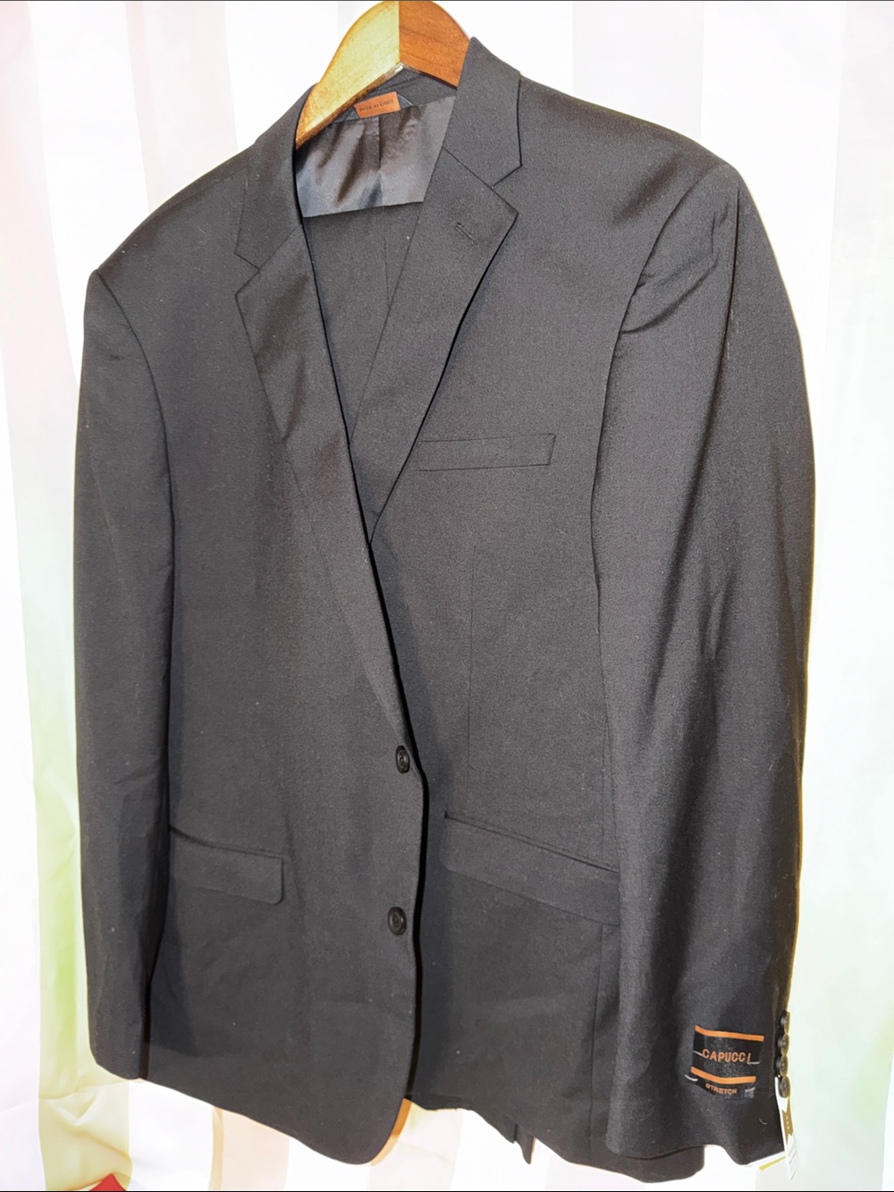 Capucci 48L 42W Men’s NEW WITH TAGS black suit